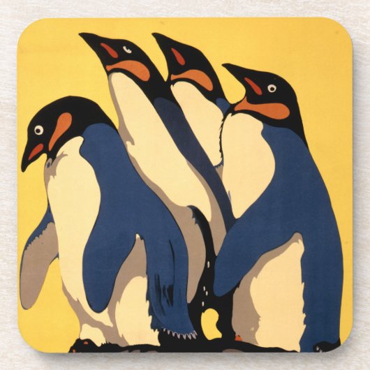 ロンドン動物園への地下鉄の乗り入れポスター コースター (正面)