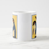 ロンドン動物園への地下鉄の乗り入れポスター ジャンボコーヒーマグカップ (正面)