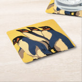 ロンドン動物園への地下鉄の乗り入れポスター スクエアペーパーコースター (アングル)