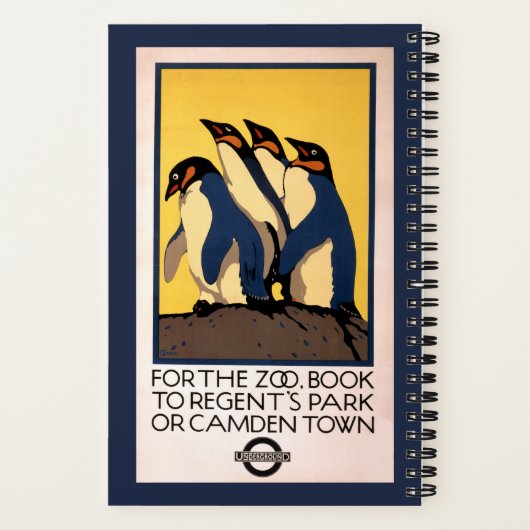 ロンドン動物園への地下鉄の乗り入れポスター ノートブック (裏面)