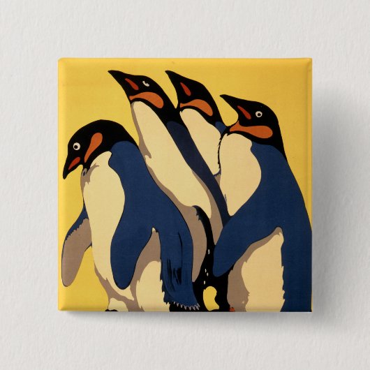 ロンドン動物園への地下鉄の乗り入れポスター 缶バッジ (正面)