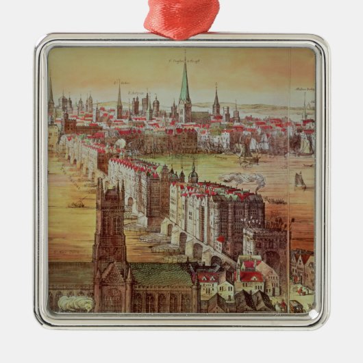 ロンドン古い橋 メタルオーナメント (正面)