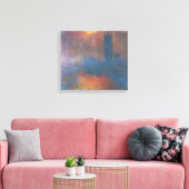 ロンドン国会議事堂クロード・モネ キャンバスプリント (インサイチュ (リビング))