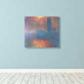 ロンドン国会議事堂クロード・モネ キャンバスプリント (インサイチュ (ウッドフロア))