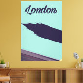 ロンドン国会議事堂ビッグベンヴィンテージのポスター キャンバスプリント (インサイチュ (リビング))