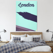 ロンドン国会議事堂ビッグベンヴィンテージのポスター キャンバスプリント (インサイチュ (寝室))