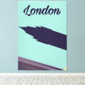 ロンドン国会議事堂ビッグベンヴィンテージのポスター キャンバスプリント (インサイチュ (ウッドフロア))