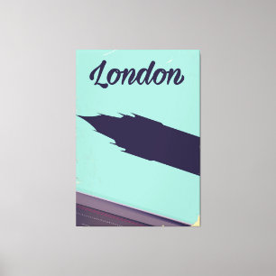 ロンドン国会議事堂ビッグベンヴィンテージのポスター キャンバスプリント