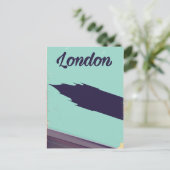 ロンドン国会議事堂ビッグベンヴィンテージのポスター ポストカード (スタンド正面)