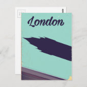 ロンドン国会議事堂ビッグベンヴィンテージのポスター ポストカード (正面/裏面)