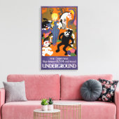 ロンドン地下地下鉄の旅行ポスター キャンバスプリント (インサイチュ (リビング))