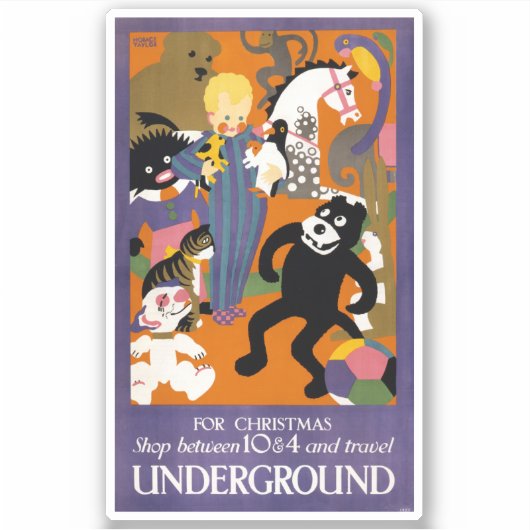ロンドン地下地下鉄の旅行ポスター シール (正面)