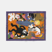 ロンドン地下地下鉄の旅行ポスター フリースブランケット (正面(横))