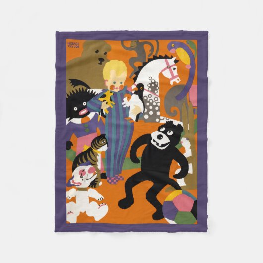 ロンドン地下地下鉄の旅行ポスター フリースブランケット (正面)