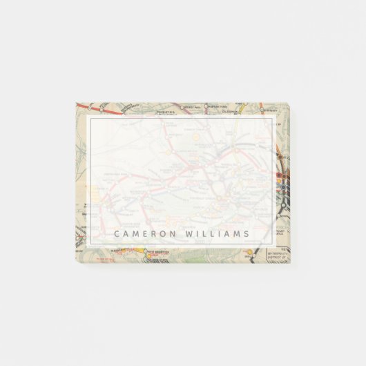 ロンドン地下鉄地図 ポストイット (正面)