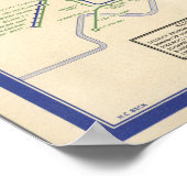 ロンドン地下鉄道地図 ポスター (角)