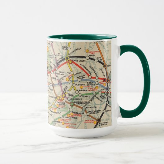 ロンドン地下鉄道地図 マグカップ (右)