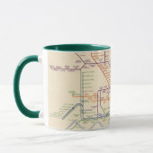 ロンドン地下鉄道地図 マグカップ (左)