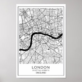 ロンドン地図ポスター – London Wall Art ポスター