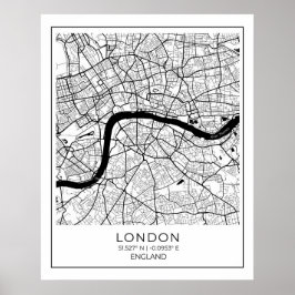 ロンドン地図ポスター – London Wall Art Decor ポスター