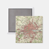 ロンドン地域の地図 マグネット (正面/裏面)