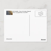 ロンドン塔の古い落書き ポストカード (裏面)