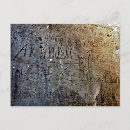 ロンドン塔の古い落書き ポストカード (正面)