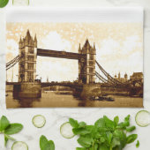 ロンドン塔橋 1900 キッチンタオル (折り畳み)