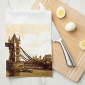ロンドン塔橋 1900 キッチンタオル (四つ折り)