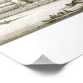 ロンドン塔1647年(版木、銅版、版画) ポスター (角)