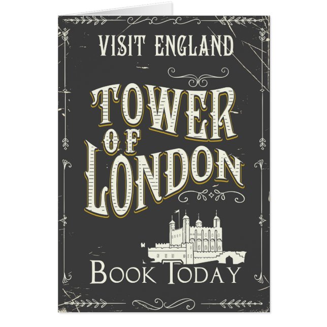 ロンドン塔 イングランド ヴィンテージ ポスター (正面)