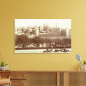 ロンドン塔（セピア写真） キャンバスプリント (インサイチュ (リビング))