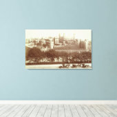 ロンドン塔（セピア写真） キャンバスプリント (インサイチュ (ウッドフロア))