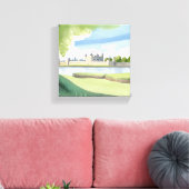 ロンドン塔 | 英国の水彩風景 キャンバスプリント (インサイチュ (リビング))