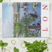 ロンドン夏茶タオル キッチンタオル (折り畳み)