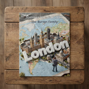 ロンドン家族旅行 3D 旅の思い出 ジグソーパズル