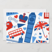 ロンドン小兵の誕生日テーマ招待状 招待状 (裏面)