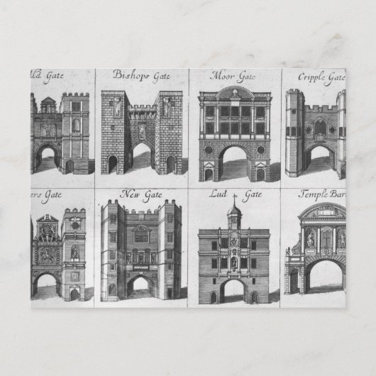 ロンドン市の八門 ポストカード (正面)