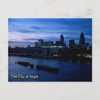 ロンドン市の夜のはがき ポストカード