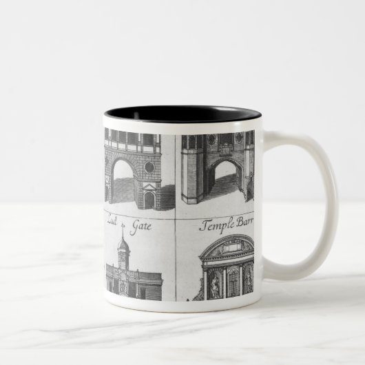 ロンドン市の8つのゲート ツートーンマグカップ (右)