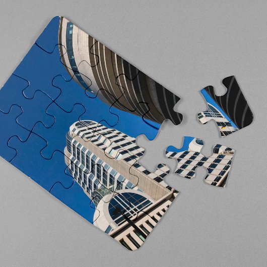 ロンドン市 |青空の超高層ビル写真 ジグソーパズル