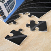 ロンドン市 |青空の超高層ビル写真 ジグソーパズル (側面)