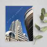 ロンドン市 |青空の超高層ビル写真 ポストカード<br><div class="desc">City of London urban photography - 2つの背の高い建物の春ブルースカイ葉書 – 2019年9月 – アンカ撮影</div>