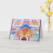 ロンドン建築色鉛筆 カード (黄色い花)