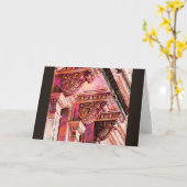 ロンドン建築 カード (黄色い花)