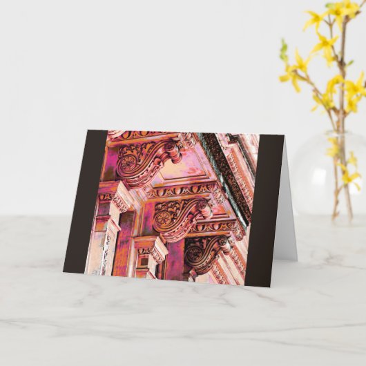 ロンドン建築 カード (黄色い花)