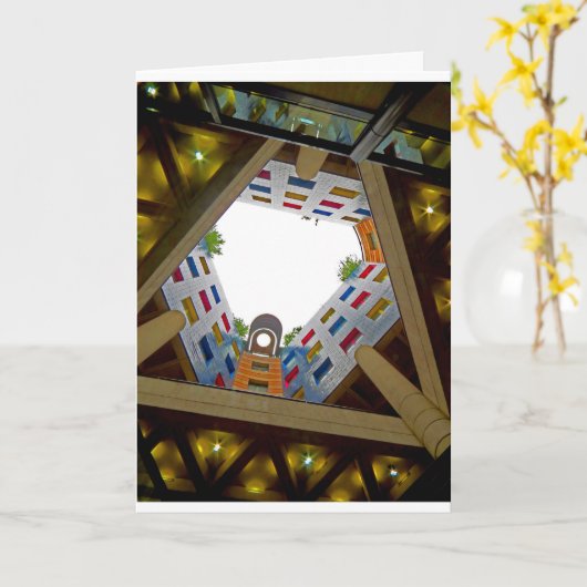 ロンドン建築 カード (黄色い花)