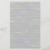 ロンドン文字デザインI文房具 便箋 (正面)