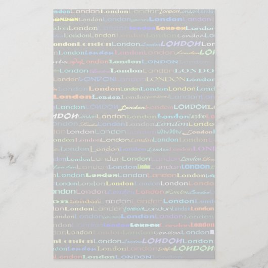 ロンドン文字デザインI文房具 便箋 (正面)