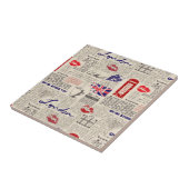ロンドン新聞の模様 タイル (側面)